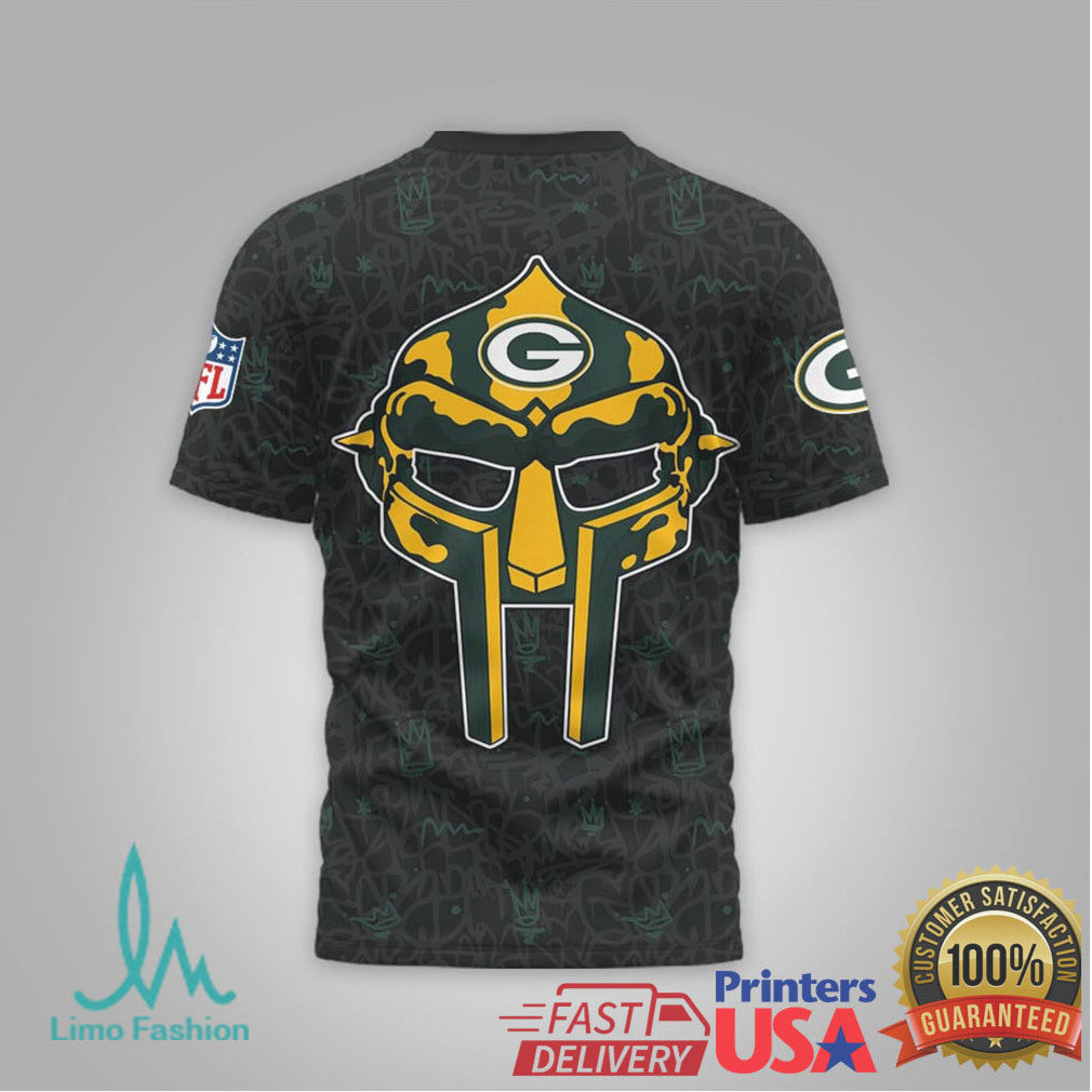 Green Bay Packers Official NFL x MF DOOM 3D Shirt - Limotees LLC
