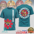 Jacksonville Jaguars Official NFL Red Hot Chilli Peppers 3D Shirt - Limotees LLC