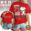 Las Vegas Raiders Official NFL Snoopy Red Friday 3D Shirt - Limotees LLC