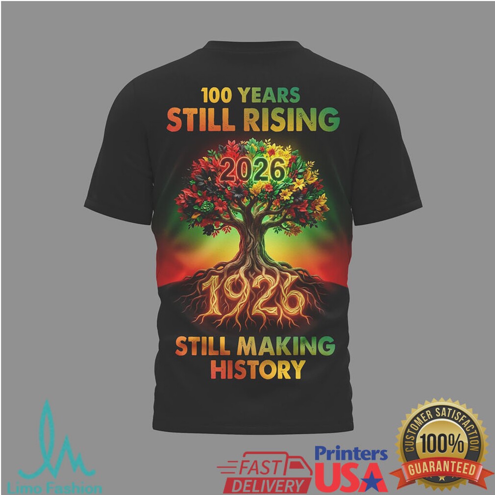 100 Years Still Rising 1926 2026 Black History Month Tree Shirt - Limotees LLC