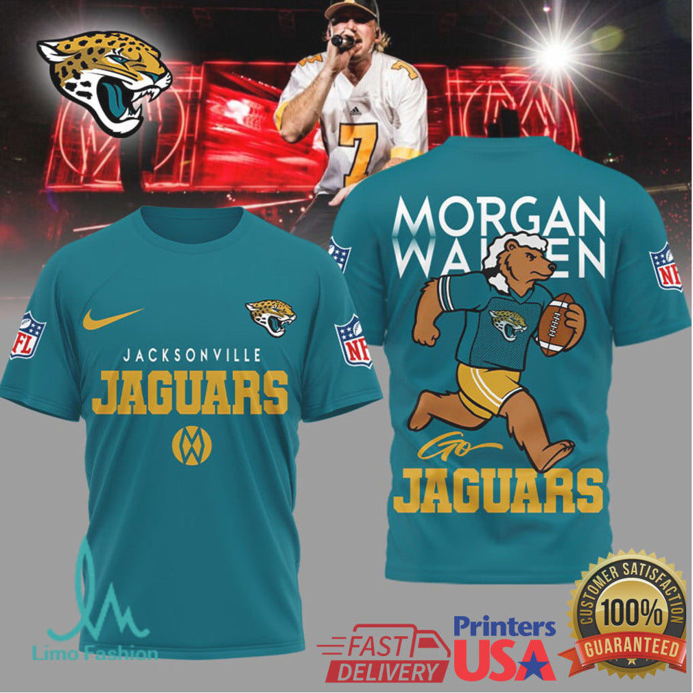 Jacksonville Jaguars Official NFL Morgan Wallen Fan 3D Shirt - Limotees LLC