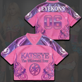 Purple Flame KATSEYE The Wild World Tour Mixed Mesh Jersey Merch Gift for Fans