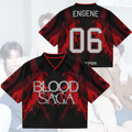 Crimson Awakening Blood Saga Enhypen World Tour Mixed Mesh Jersey