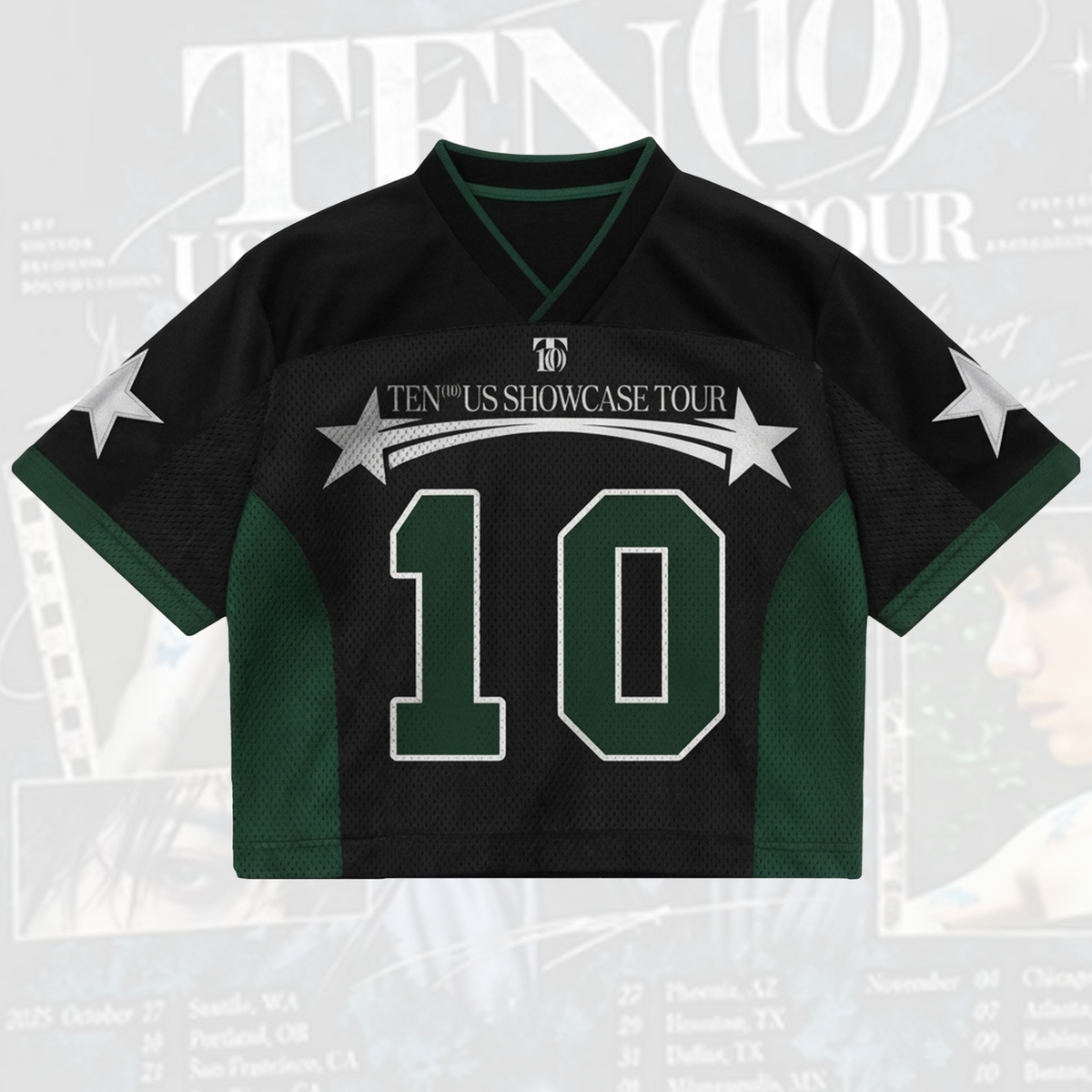 Bold Ten 10 Us Showcase Tour WayV Mixed Mesh Jersey Gift For Fans