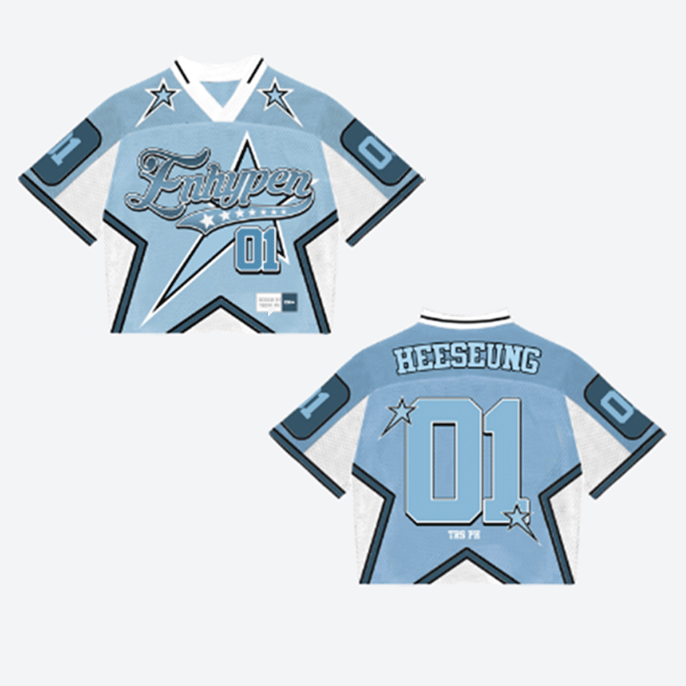 Enhypen Mixed Mesh Jersey Football V3 Blue White