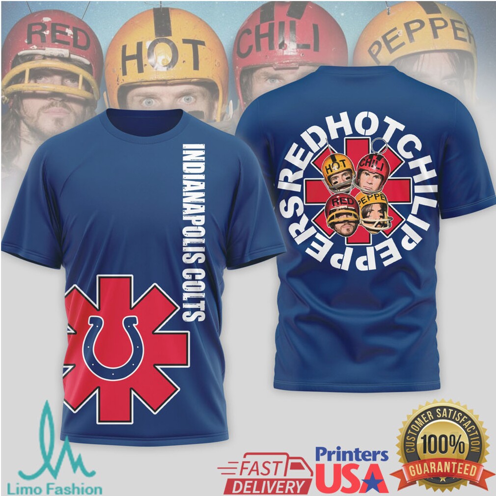 Indianapolis Colts Official NFL Red Hot Chilli Peppers 3D Shirt - Limotees LLC