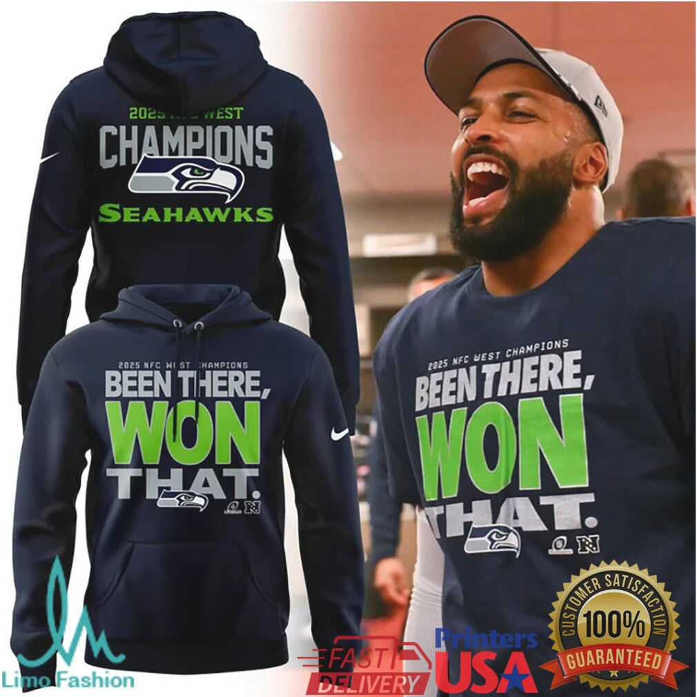 2025 NFC West Champions “Been There, Won That” Seattle Seahawks Locker Room Tee - Limotees LLC