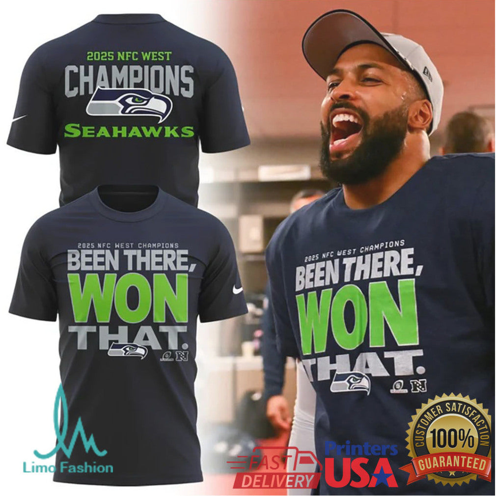 2025 NFC West Champions “Been There, Won That” Seattle Seahawks Locker Room Tee - Limotees LLC
