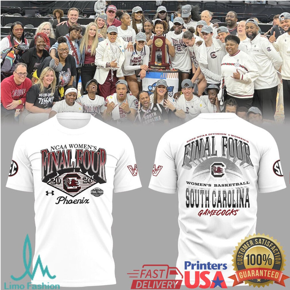 2026 NCAA Women's Final Four Phoenix South Carolina Gamecocks Basketball T Shirt - Limotees LLC