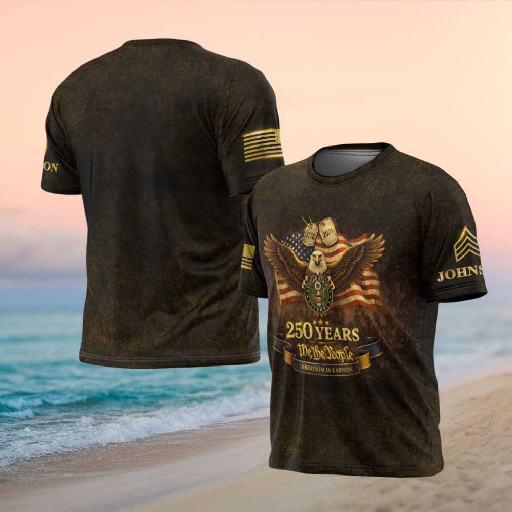 250 Years We The People US Army Eagle Vintage Wash Patriotic T Shirt - Limotees LLC