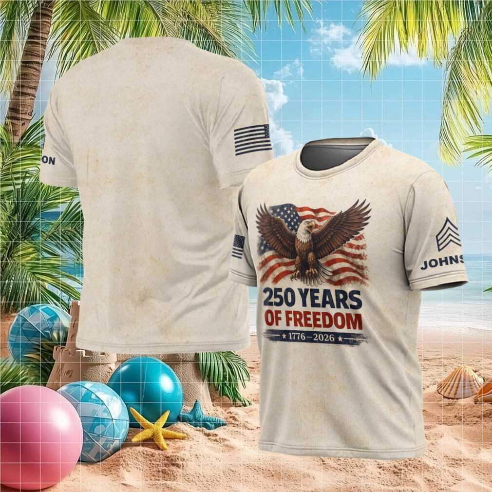 250 Years of Freedom 1776 2026 Majestic Eagle & Flag Classic T Shirt - Limotees LLC