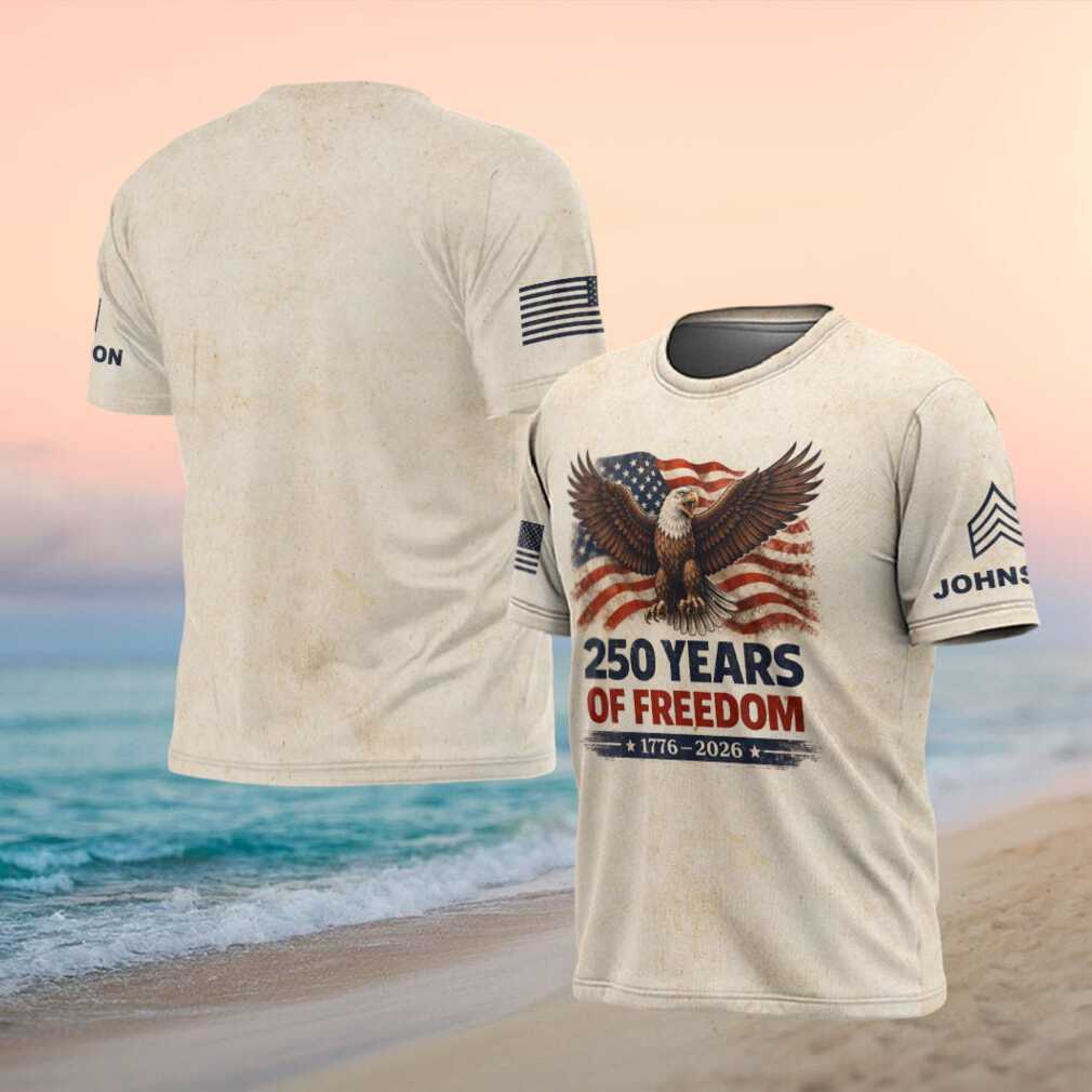 250 Years of Freedom 1776 2026 Majestic Eagle & Flag Classic T Shirt - Limotees LLC