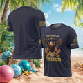 250 Years of Freedom American Eagle & Twin Flags T Shirt - Limotees LLC