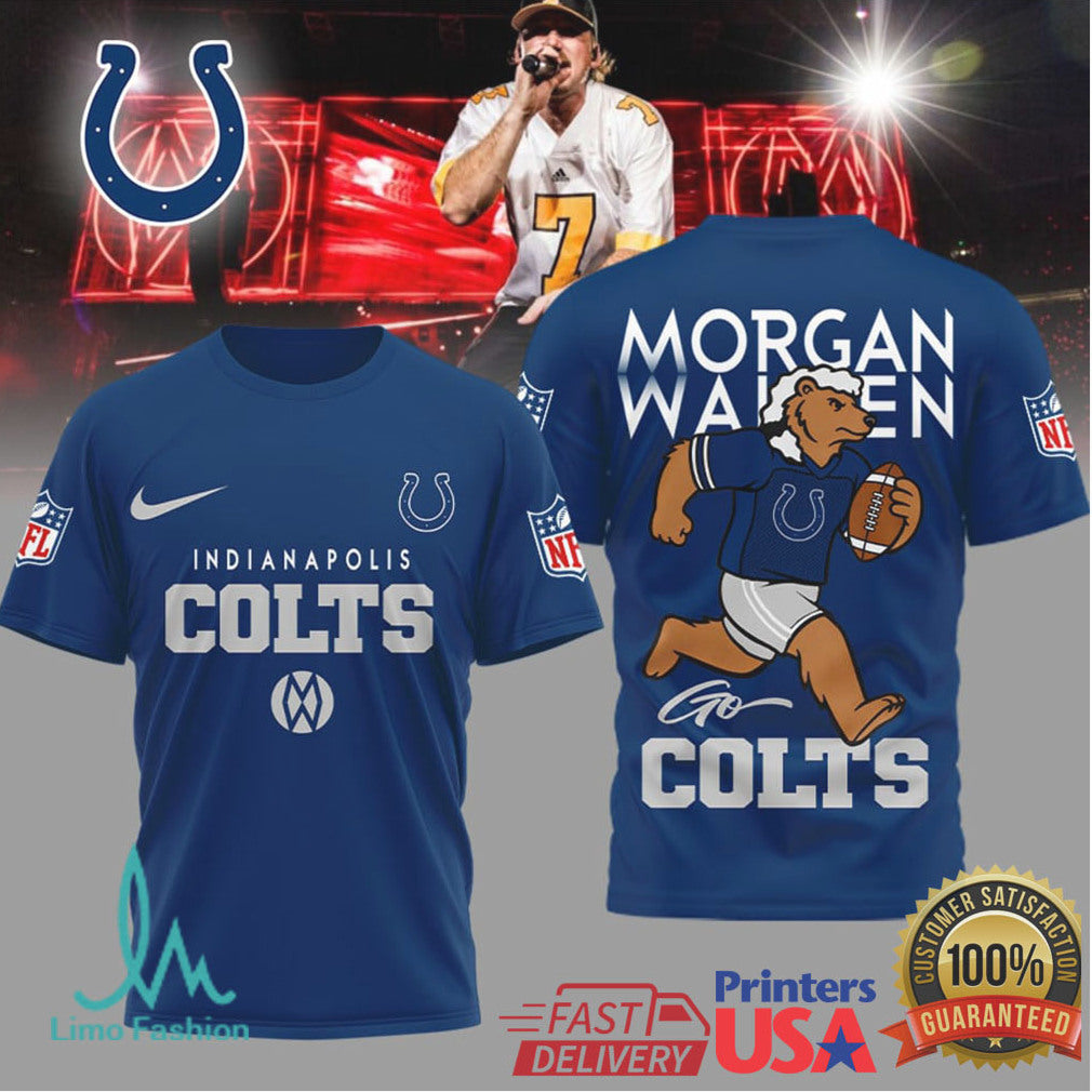 Indianapolis Colts Official NFL Morgan Wallen Fan 3D Shirt - Limotees LLC