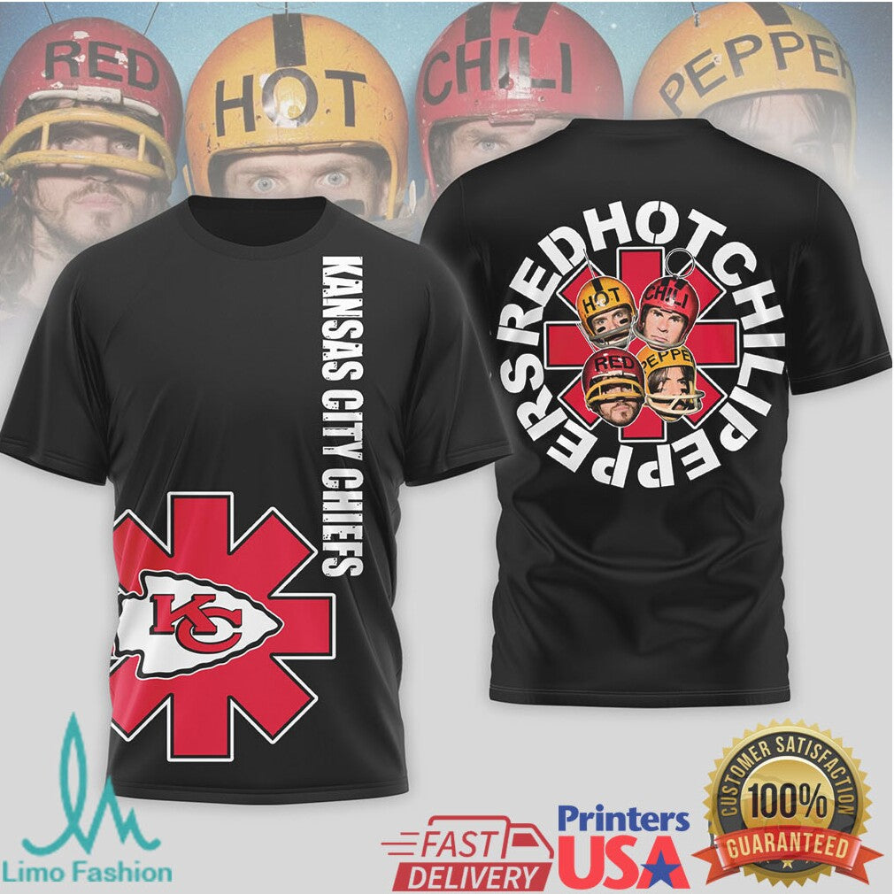 Kansas City Chiefs Official NFL Red Hot Chilli Peppers 3D Shirt - Limotees LLC