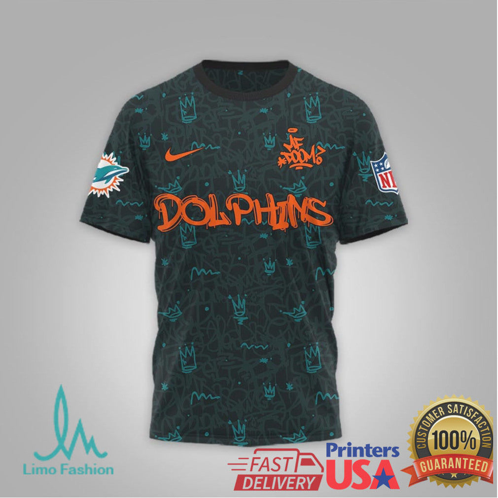 Miami Dolphins Official NFL x MF DOOM 3D Shirt - Limotees LLC
