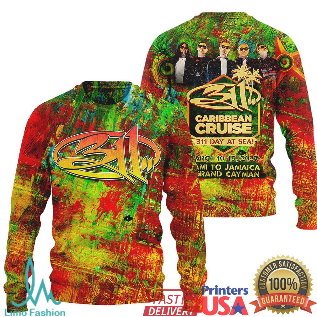 311 Caribbean Cruise 2027 311 Day At Sea Official Band Merchandise T Shirt - Limotees LLC