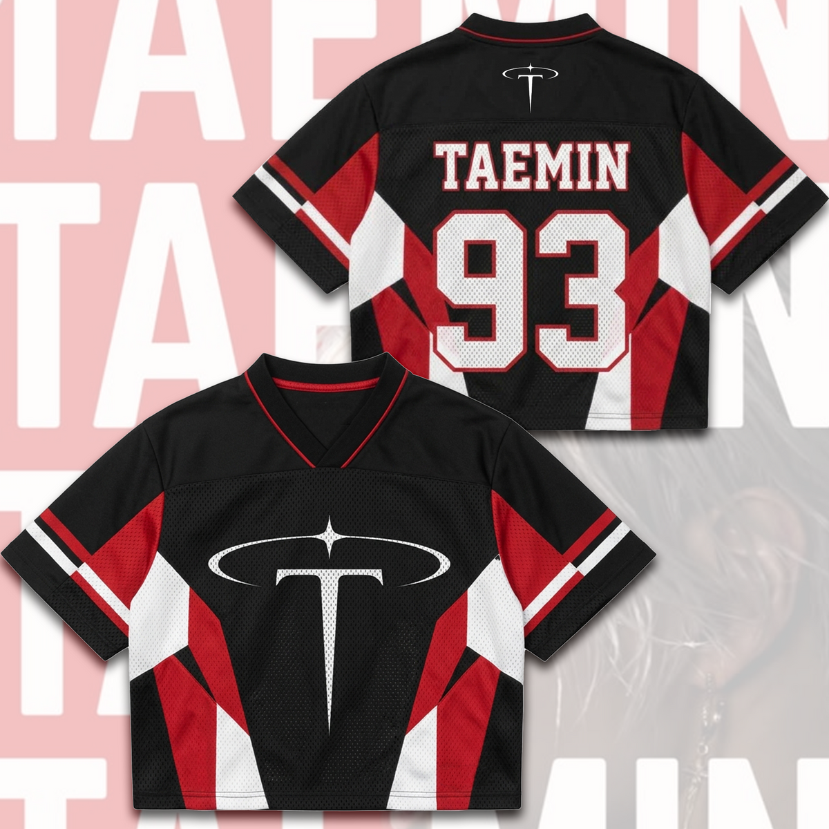 Bold Taemin World Tour Liminal Mixed Mesh Jersey Gift For Fans