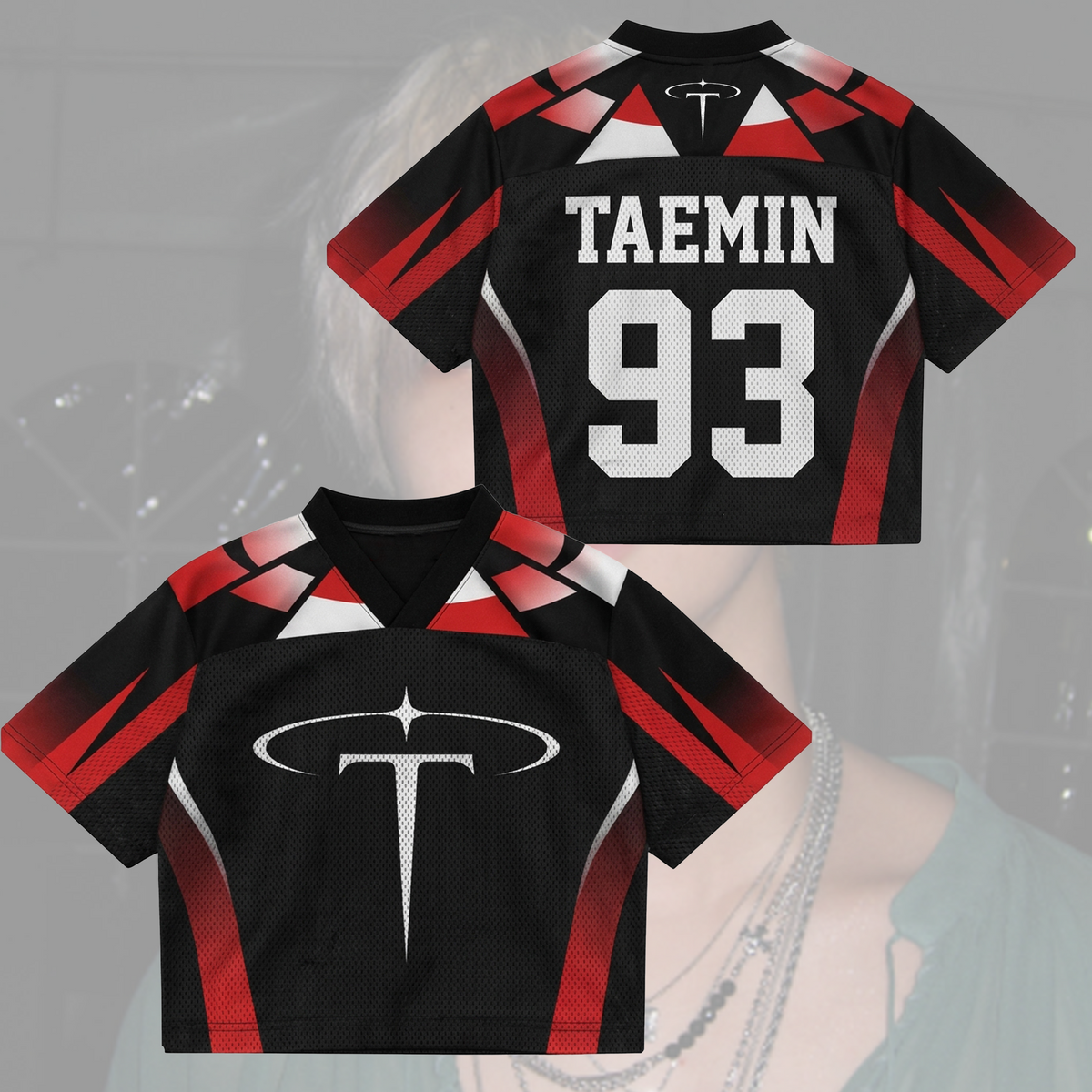 Taemin World Tour Liminal Mixed Mesh Jersey Gift For Fans