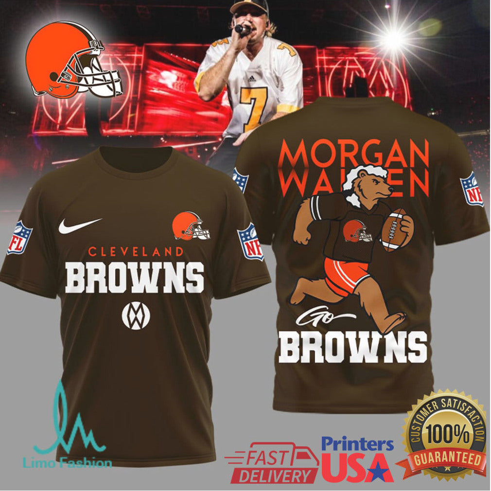 Cleveland Browns Official NFL Morgan Wallen Fan 3D Shirt - Limotees LLC