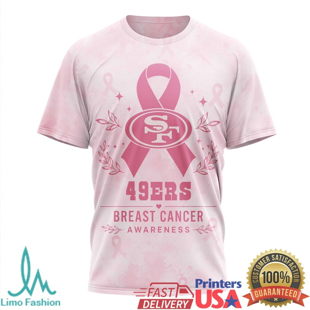 49ers Tackle Breast Cancer Awareness Pink Ribbon T Shirt - Limotees LLC