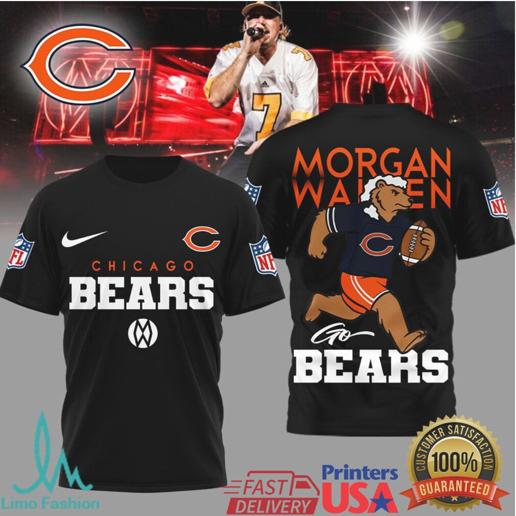 Chicago Bears Official NFL Morgan Wallen Fan 3D Shirt - Limotees LLC