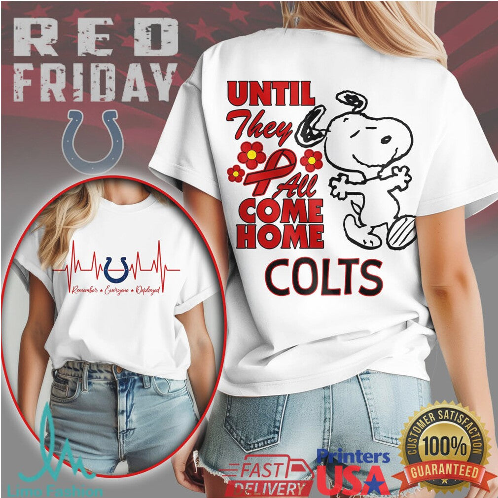 Indianapolis Colts Official NFL Snoopy Red Friday 3D Shirt - Limotees LLC
