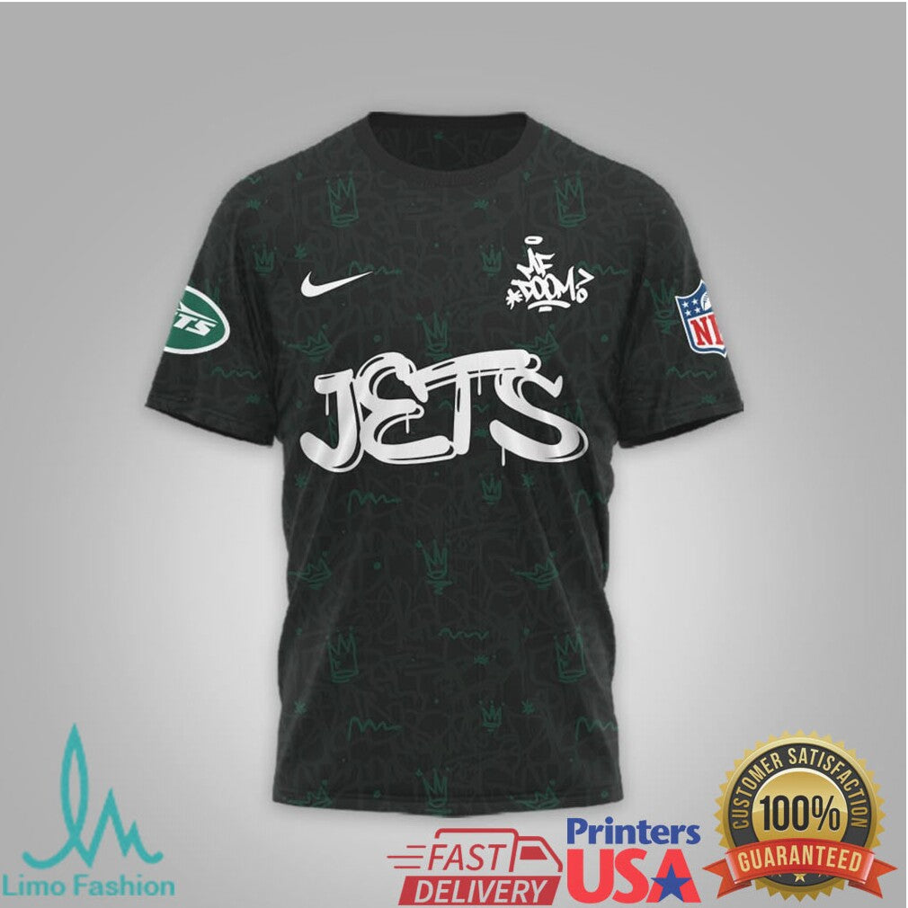 New York Jets Official NFL x MF DOOM 3D Shirt - Limotees LLC