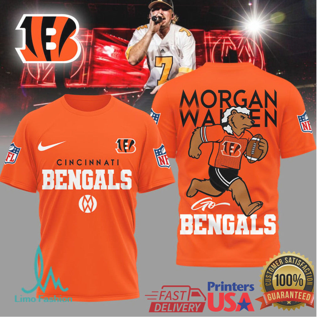Cincinnati Bengals Official NFL Morgan Wallen Fan 3D Shirt - Limotees LLC