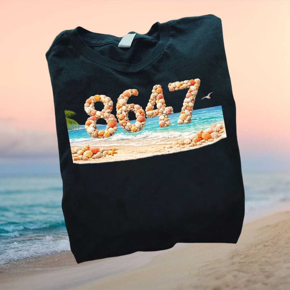 8647 Seashell Beach Anti 47th President Political Humor T Shirt - Limotees LLC