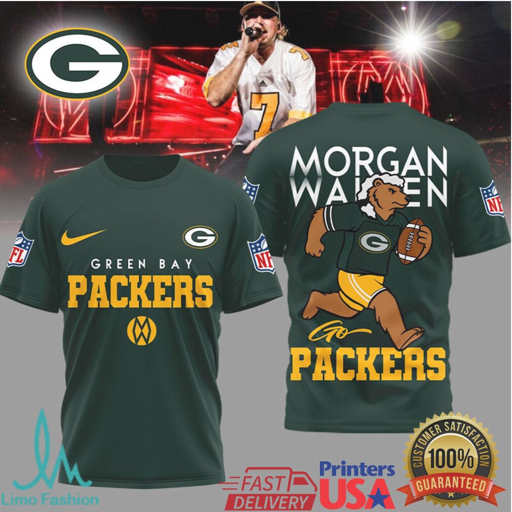 Green Bay Packers Official NFL Morgan Wallen Fan 3D Shirt - Limotees LLC