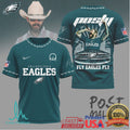 Philadelphia Eagles Official NFL Post Malone Fan 3D Shirt - Limotees LLC