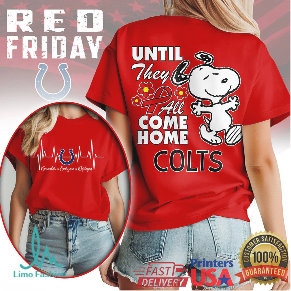 Indianapolis Colts Official NFL Snoopy Red Friday 3D Shirt - Limotees LLC