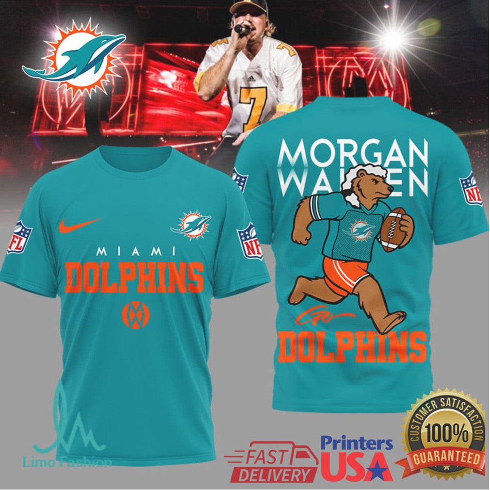 Miami Dolphins Official NFL Morgan Wallen Fan 3D Shirt - Limotees LLC