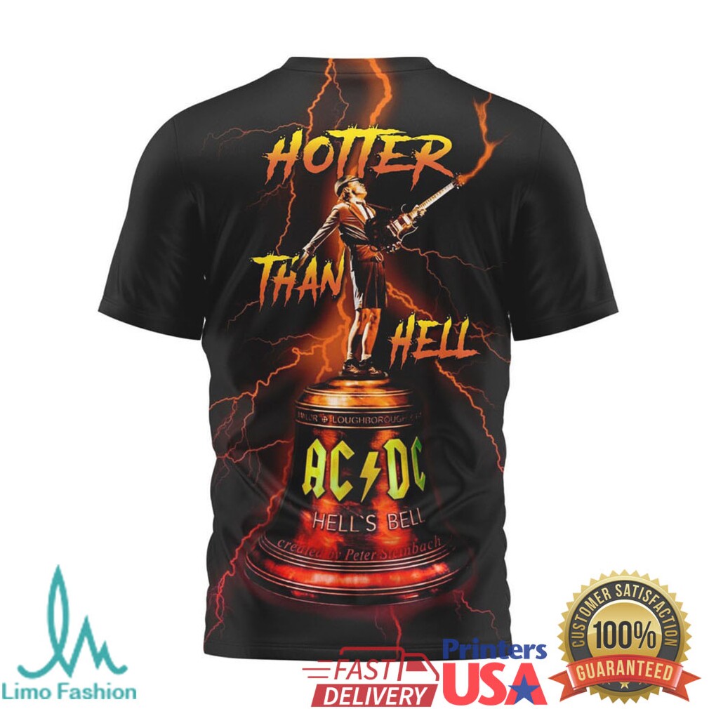 ACDC PWR UP Tour 2024 Hells Bell Angus Young Black T Shirt - Limotees LLC