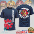 New England Patriots Official NFL Red Hot Chilli Peppers 3D Shirt - Limotees LLC