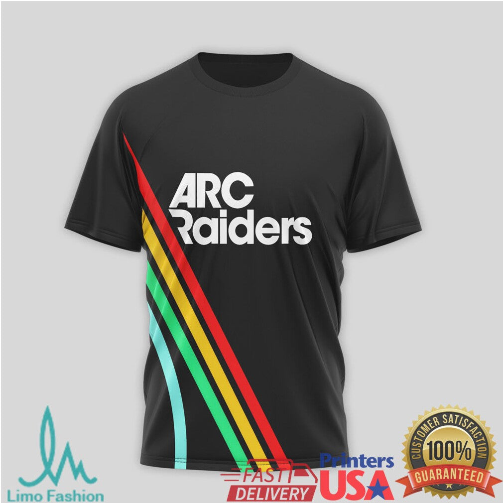 ARC Raiders “Dude I Said Friendly” Rooster Retro Stripe T Shirt - Limotees LLC