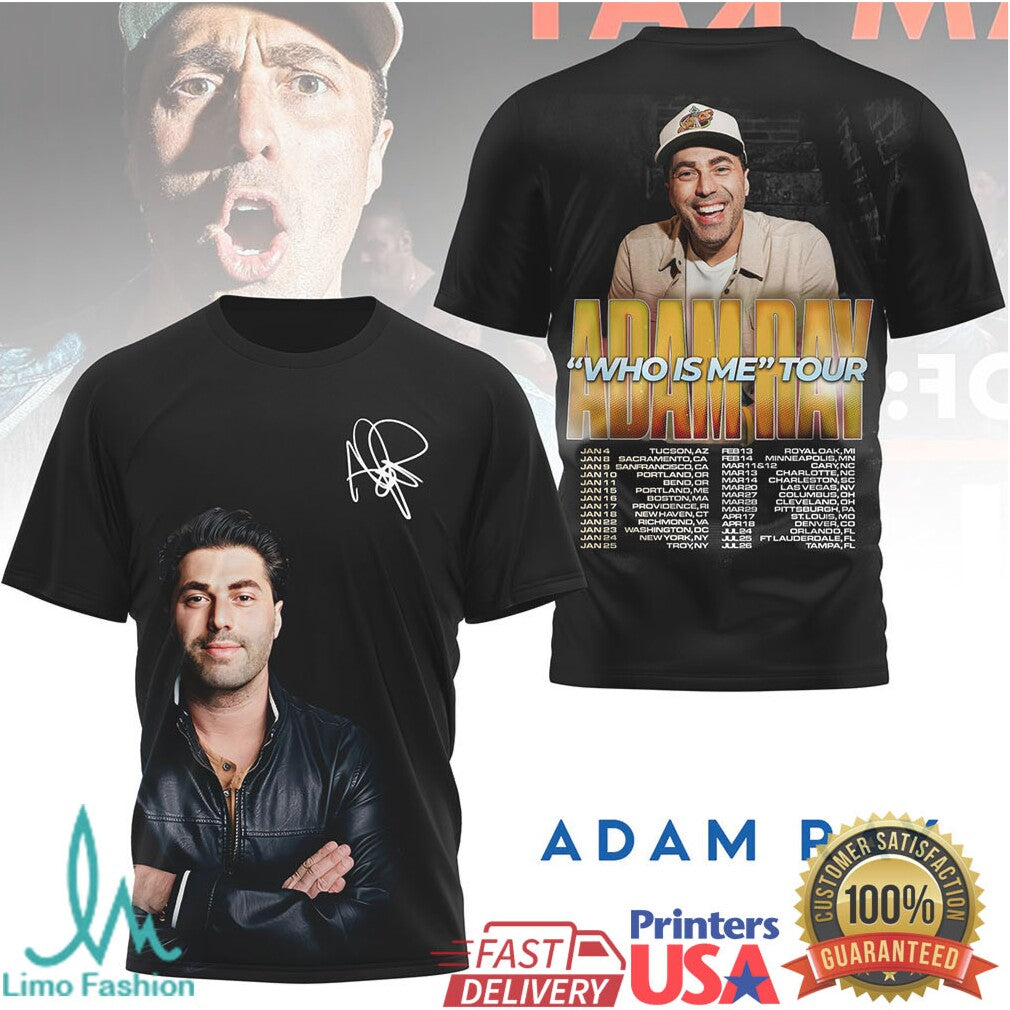 Adam Ray “Who Is Me” Comedy Tour 2026 T Shirt - Limotees LLC