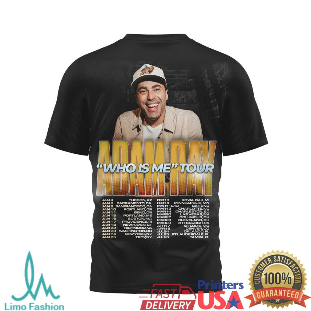 Adam Ray “Who Is Me” Comedy Tour 2026 T Shirt - Limotees LLC