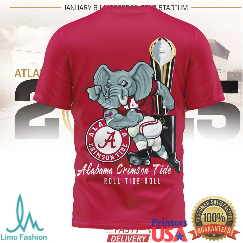 Alabama Crimson Tide 2025 2026 CFP Playoff Big Al Trophy Fan T Shirt - Limotees LLC