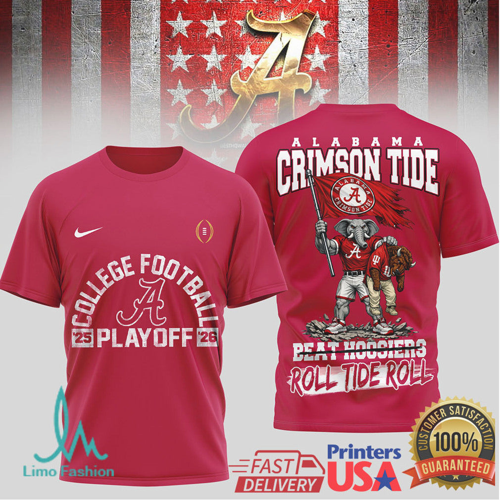 Alabama Crimson Tide '25 '26 College Football Playoff Beat Hoosiers T Shirt