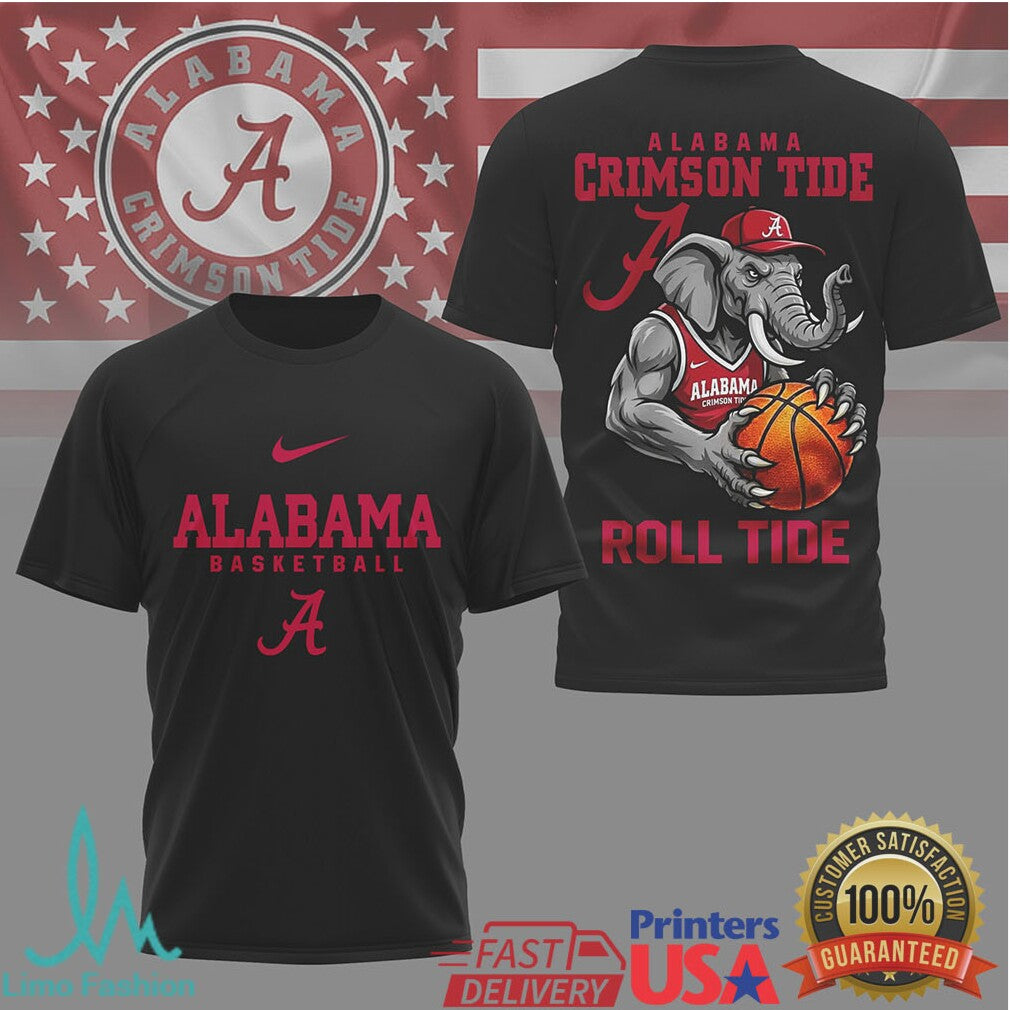 Alabama Crimson Tide Basketball Roll Tide Big Al Mascot T Shirt - Limotees LLC
