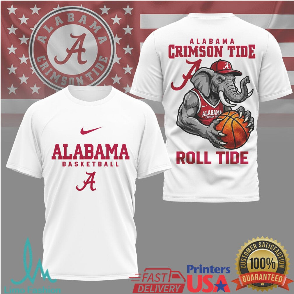 Alabama Crimson Tide Basketball Roll Tide Big Al Mascot T Shirt - Limotees LLC