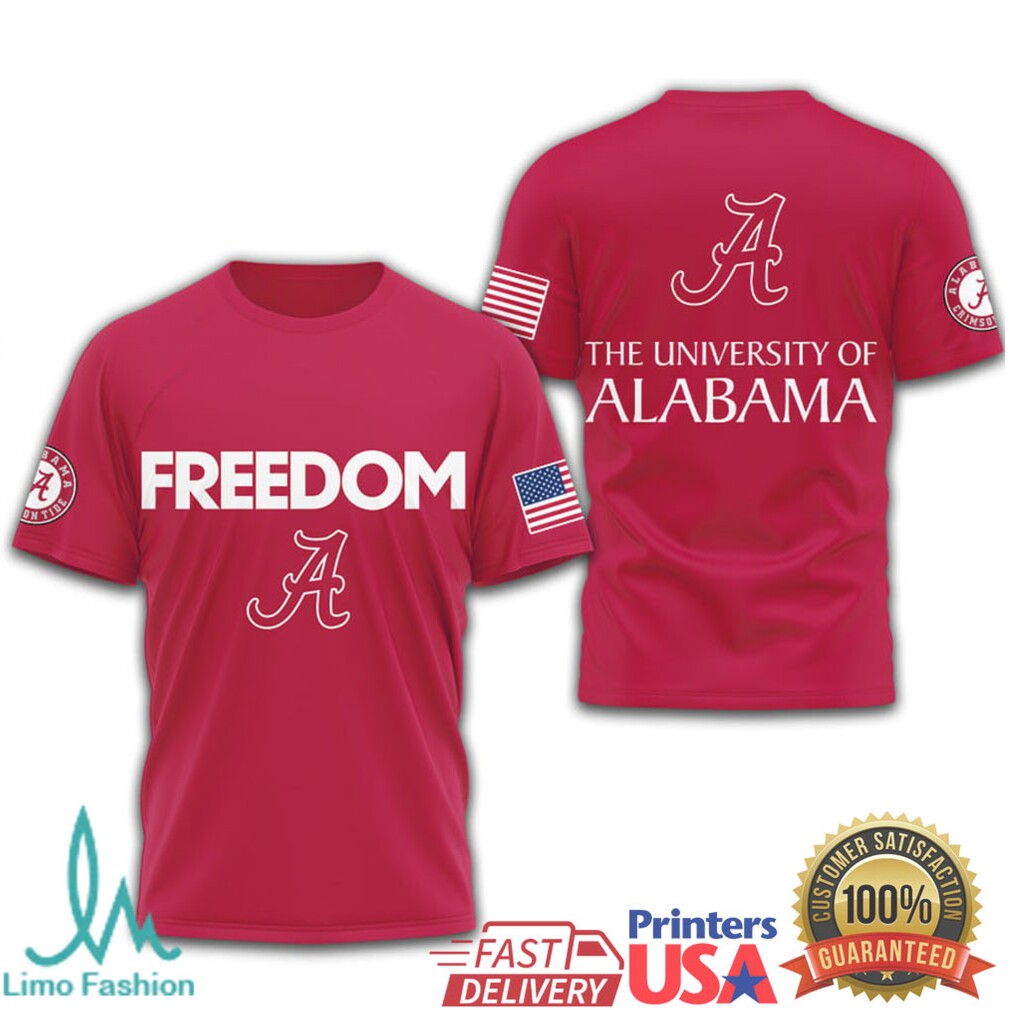 Alabama Crimson Tide Freedom University of Alabama Patriotic T Shirt - Limotees LLC