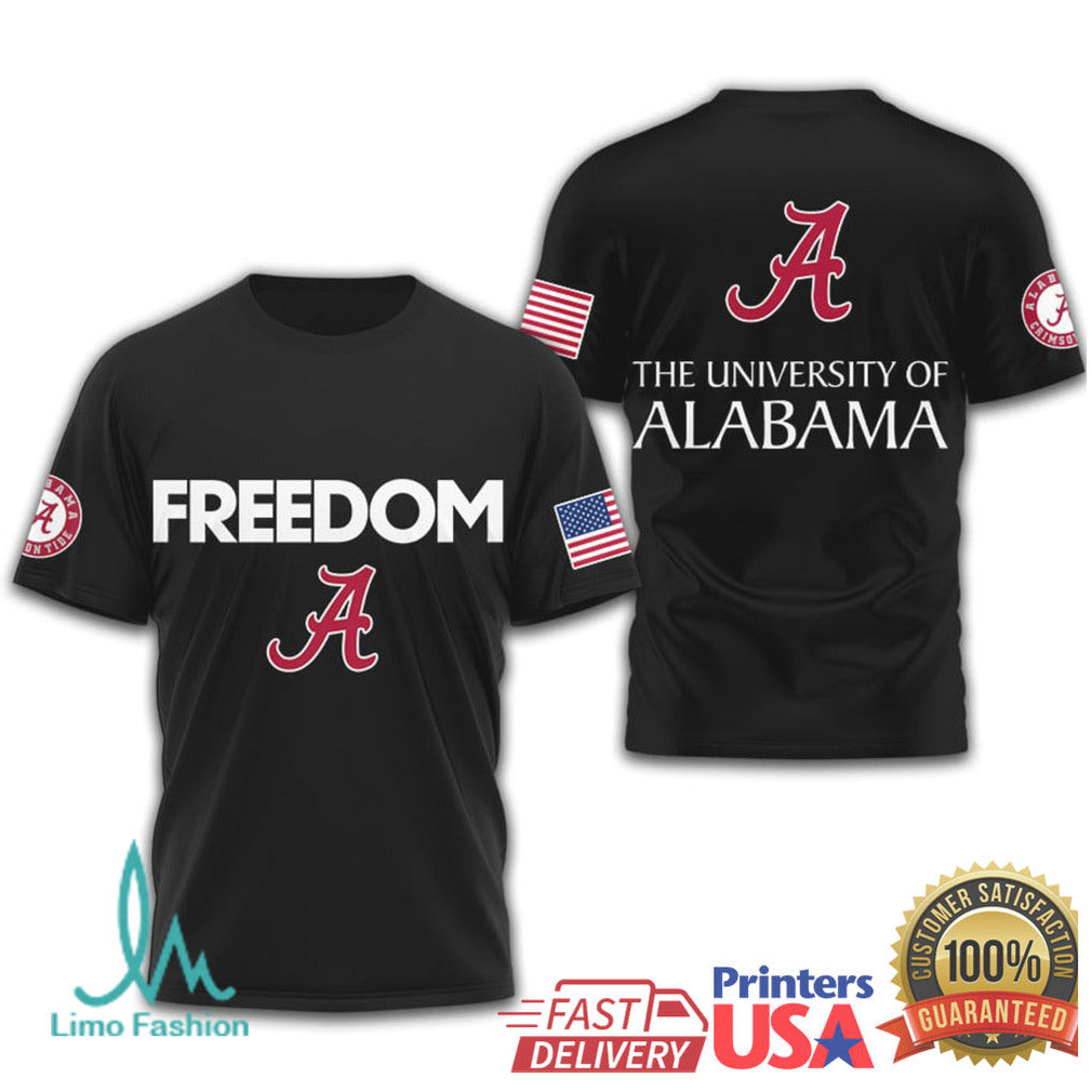 Alabama Crimson Tide Freedom University of Alabama Patriotic T Shirt - Limotees LLC