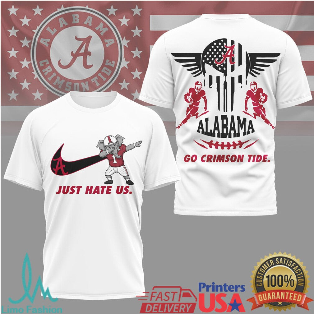 Alabama Crimson Tide Just Hate Us Dabbing Big Al Mascot T Shirt - Limotees LLC