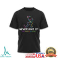 Alabama Crimson Tide Never Give Up Fight Cancer In All Colors T Shirt - Limotees LLC