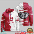 Alabama Crimson Tide Roll Tide Roll Personalized Elephant Split T Shirt - Limotees LLC