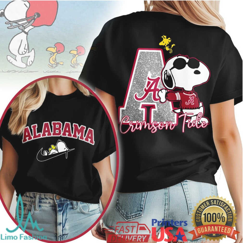 Alabama Crimson Tide Snoopy Joe Cool Roll Tide T Shirt