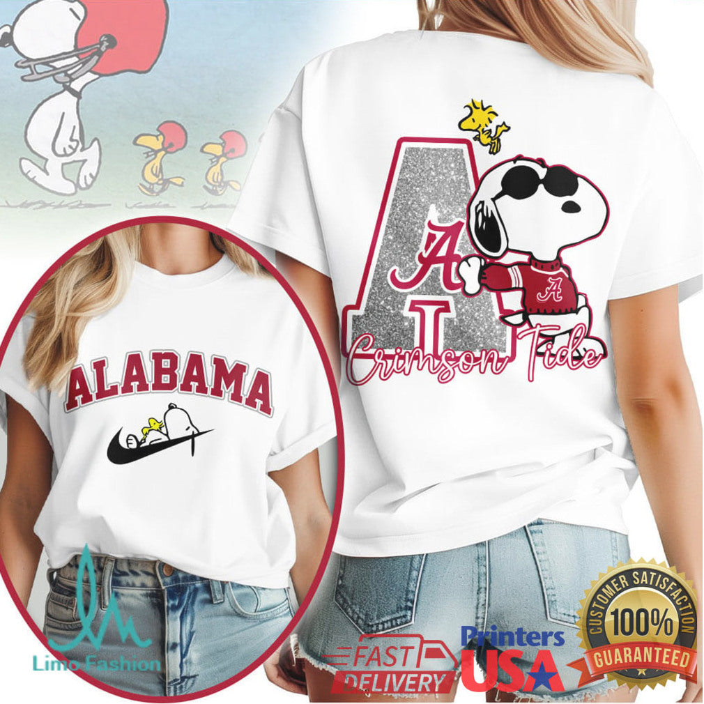 Alabama Crimson Tide Snoopy Joe Cool Roll Tide T Shirt